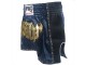 Lumpinee Rétro Short de Muay Thai : LUMRTO-003 Bleu marin